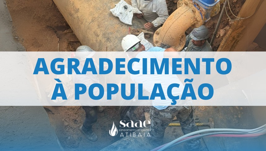 Agradecimento especial à população